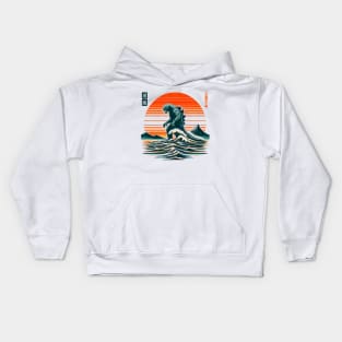 Godzilla's Retro Rampage: Vintage Godzilla T-Shirt Kids Hoodie